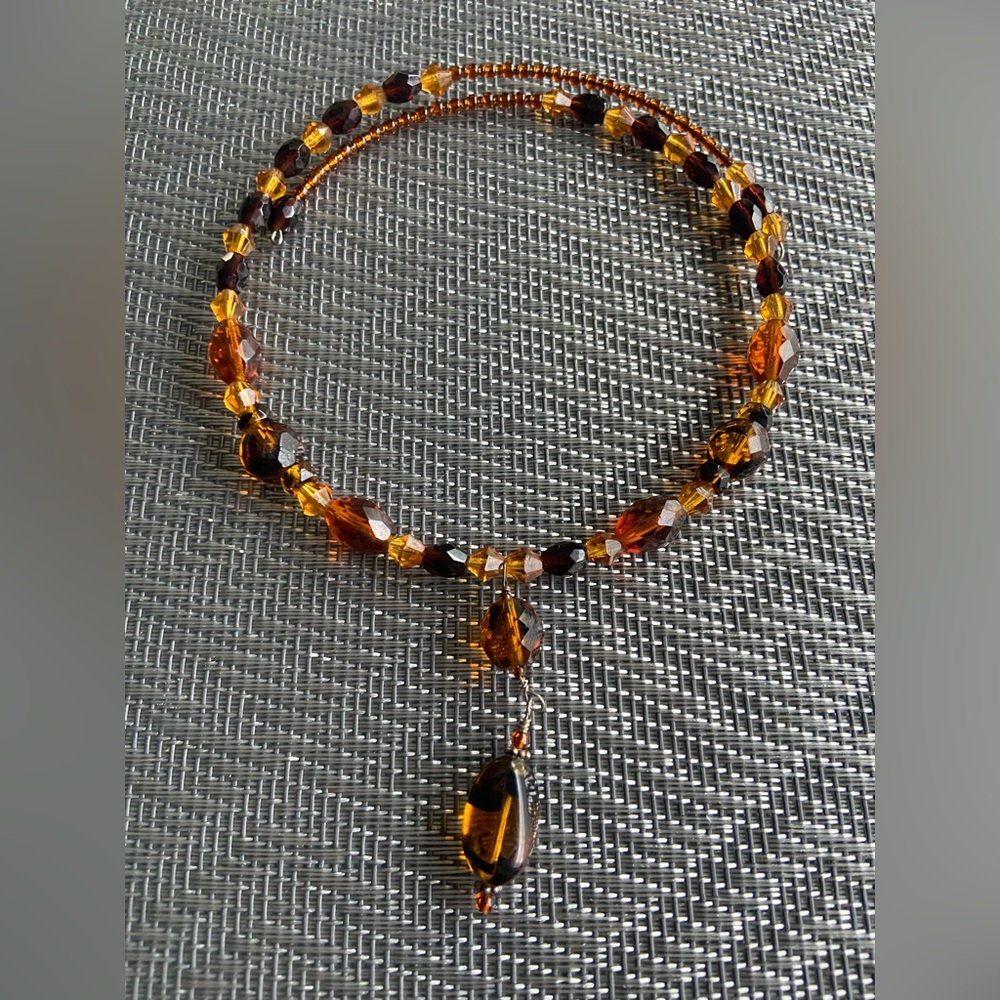 Amber Beaded Necklace